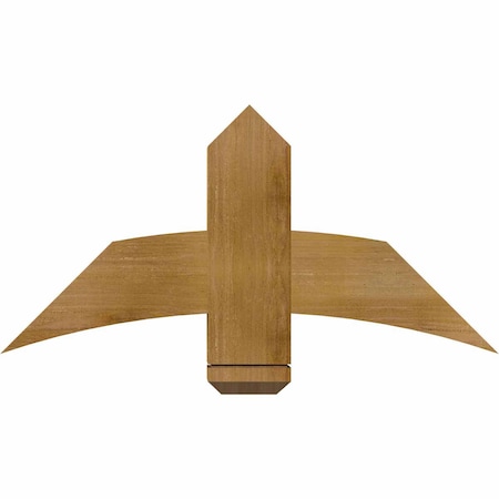 Ekena Millwork Bellingham Rough Sawn Timber Gable Bracket, Western Red Cedar, 36"W x 18"H x 4"D x 6"F, 12/12 Pitch GBW036X18X0406BEL00RWR
